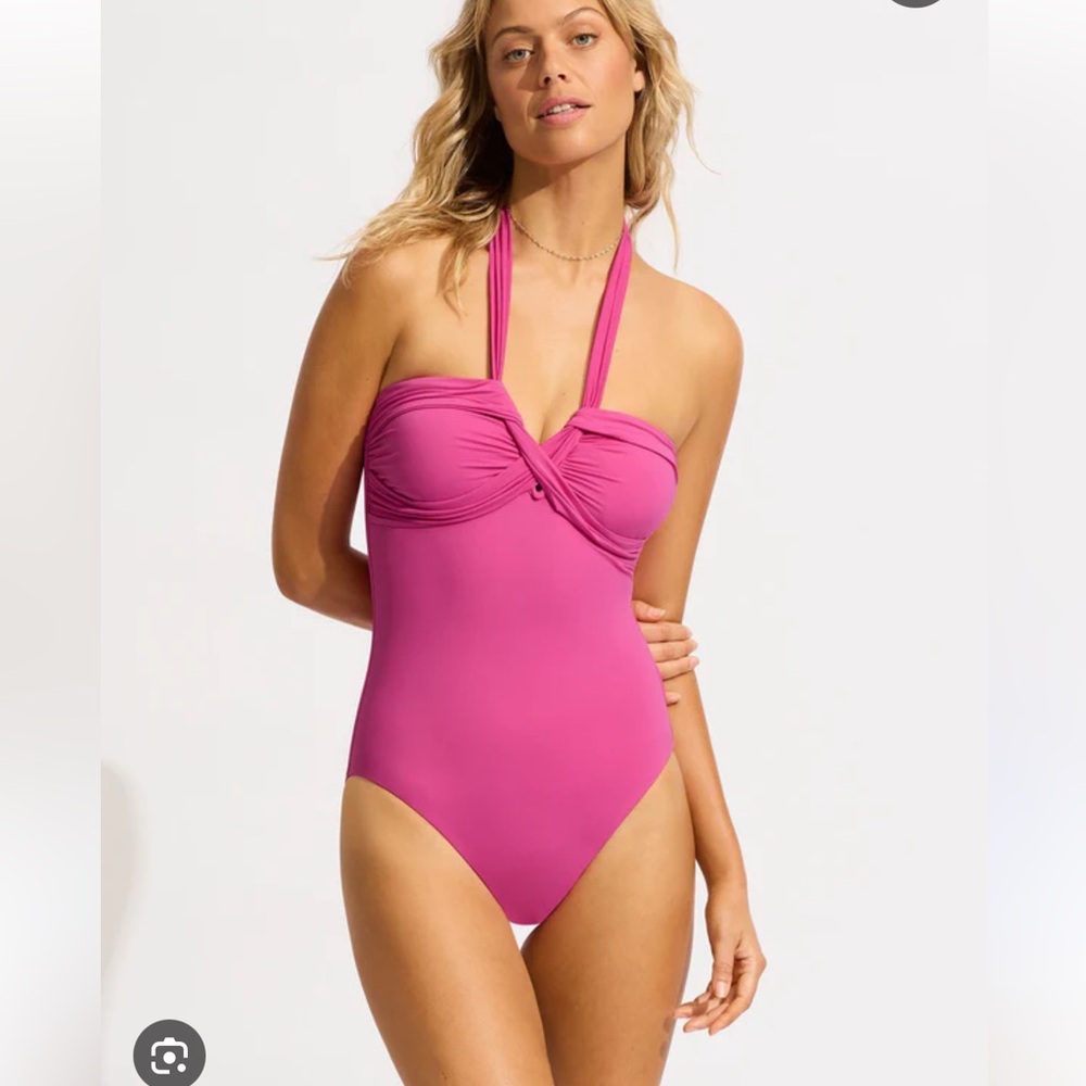 Seafolly Collective Halter Bandeau one piece swimsuit